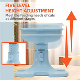KUTKUT Elevated Pet Bowl for Dogs and Cats, Tilted Food and Water Dish, Anti-Spill Design